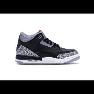 Jordan Black Cement 3s size 7 GS